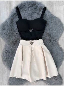 Top capricho negro prada