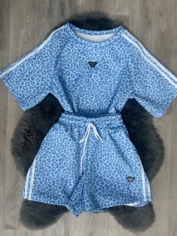 Conjunto animal print corto...