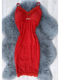 Vestido cherry rojo gucci