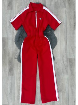 Mono largo grey rojo prada