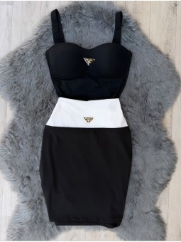 Top capricho negro prada