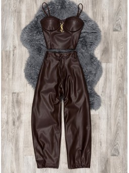 Conjunto Jazmín marrón ysl