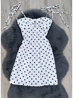 Vestido puntys blanco ysl