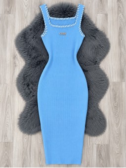 Vestido cebra azul guess
