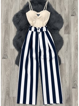 Pantalón rayas azul marino...