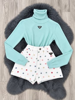Jersey cuello azul prada