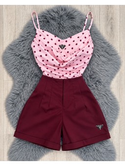 Short lesly vinotinto prada