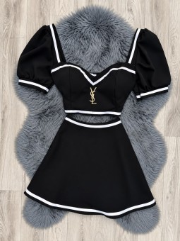 Conjunto aurora negro ysl