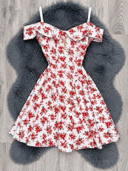 Vestido rosalia blanco ysl