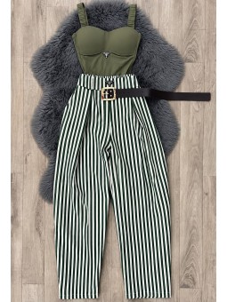 Top capricho verde prada