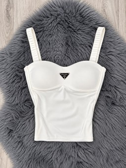 Top capricho blanco prada