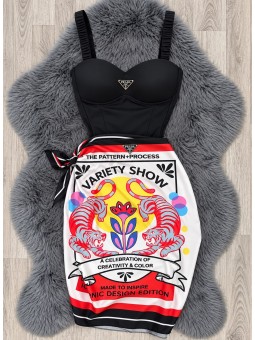 Falda tigre colores prada