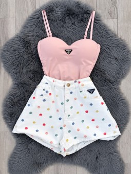 Body capri rosa prada