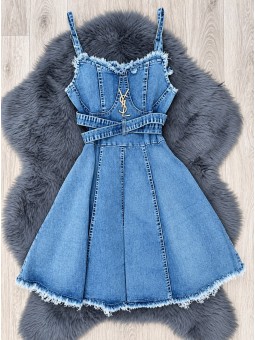 Vestido Diamond jean azul ysl