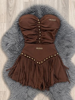 Conjunto mulan marrón gucci
