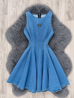 Vestido mady azul prada