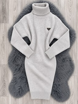 Vestido zambar gris prada