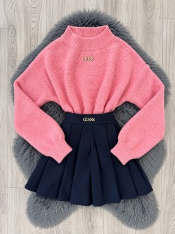 Jersey peluche rosa guess
