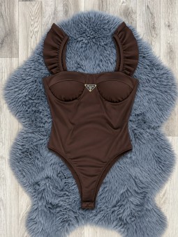 Body faralaos marrón prada