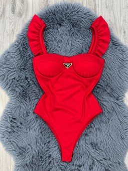 Body faralaos rojo prada