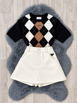 Jersey rombos negro prada