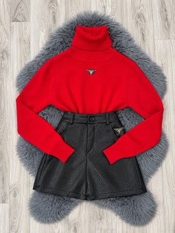 Jersey cuello rojo prada