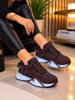 Deportivas selena marrón fendi