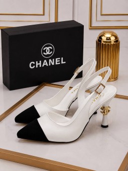 Tacones carlota blanco chanel